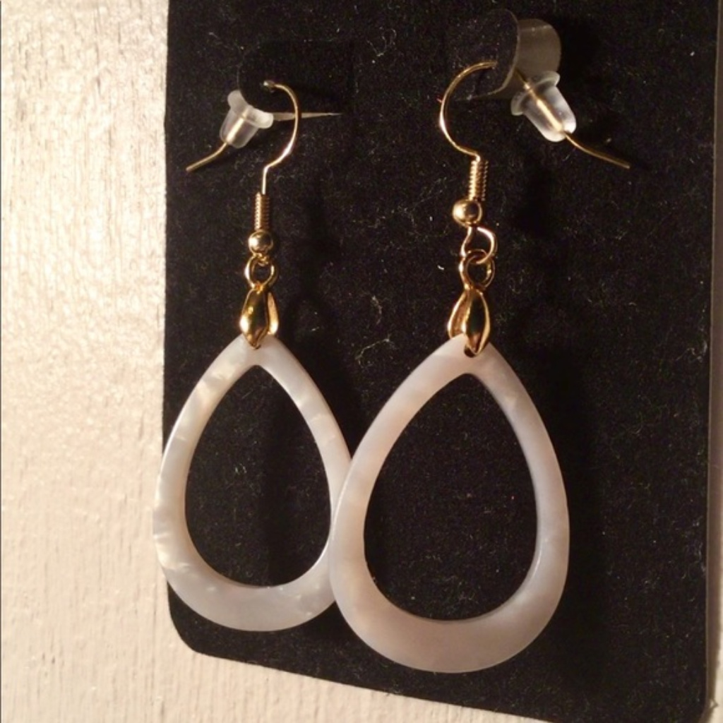 18k Gold Plated Mosaic Resins Earrings
